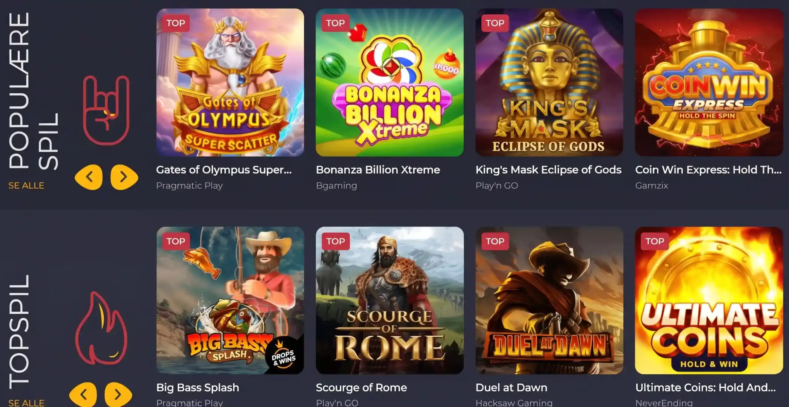 Rolling Slots Casino spilleside