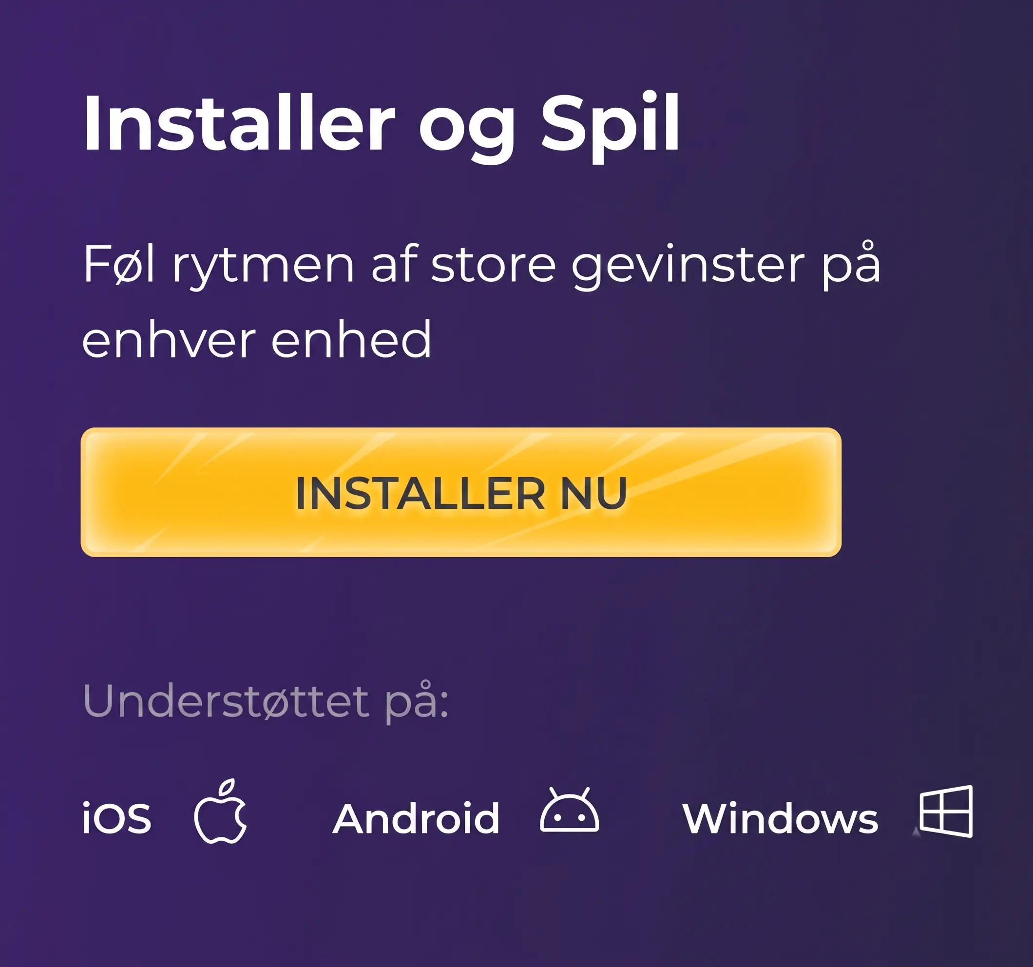 Installer casino-app og spil