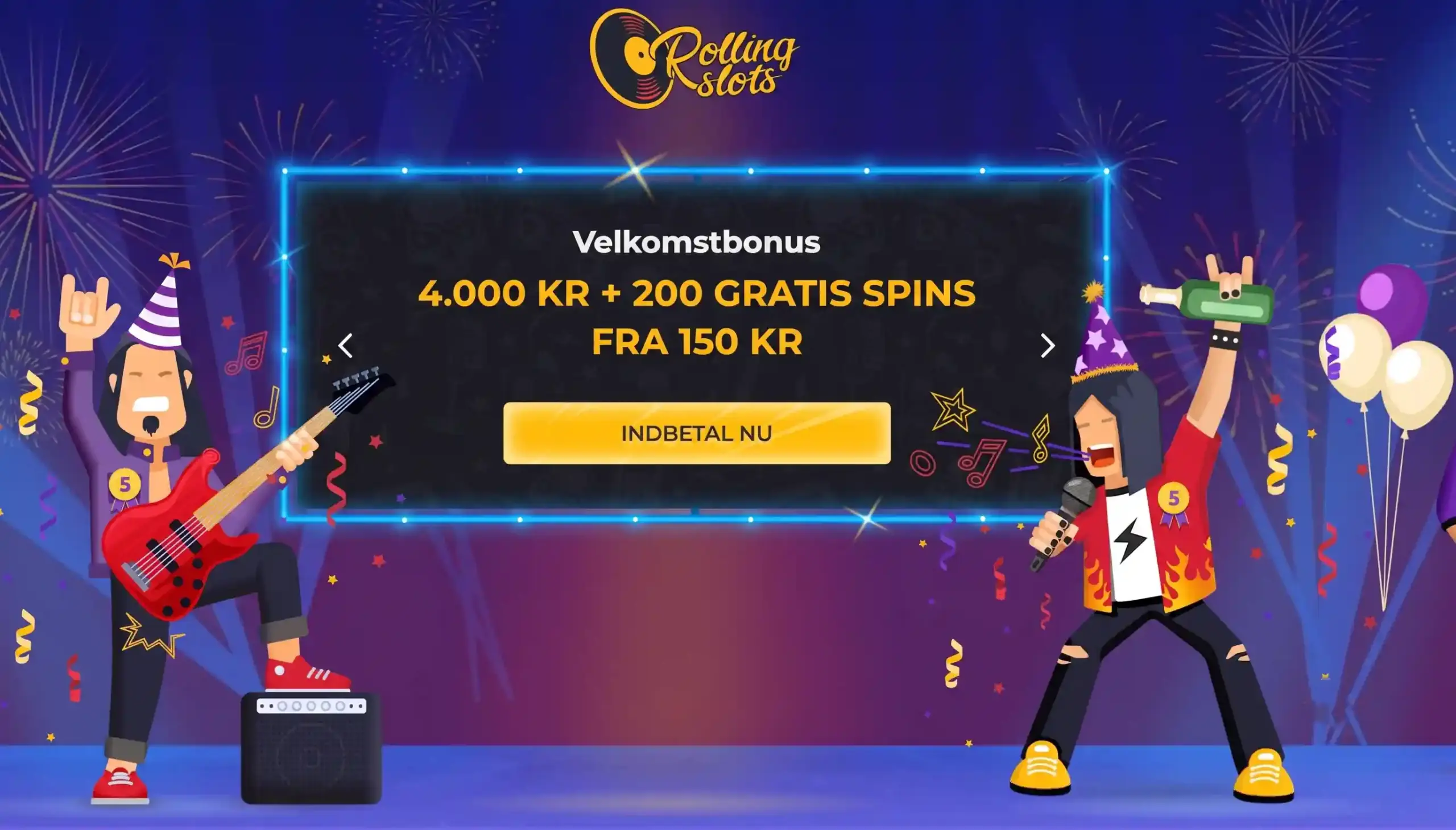 Velkomstbonus hos Rolling Slots Casino